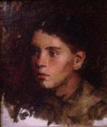 Frank Duveneck Head of a Young Girl USA oil painting artist